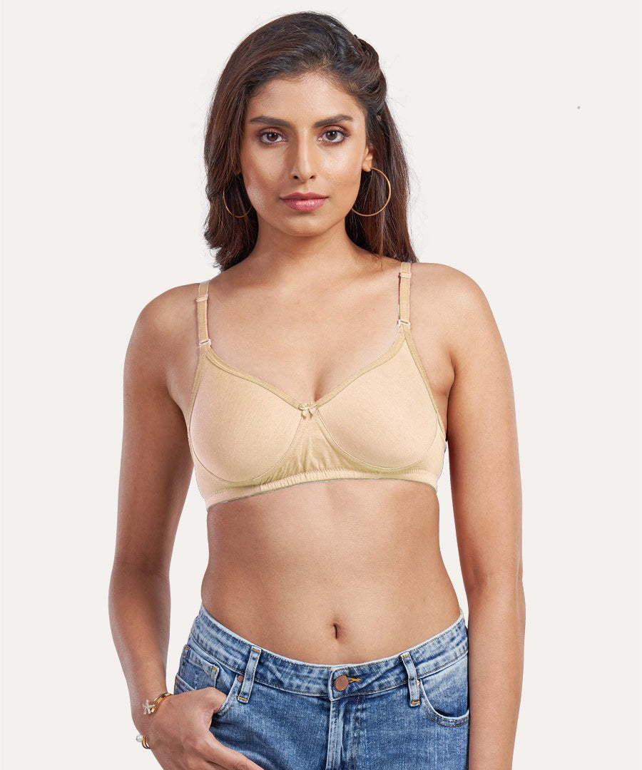 Poomex Feather Touch Padded Bra - Skin Color (Pack of 1)