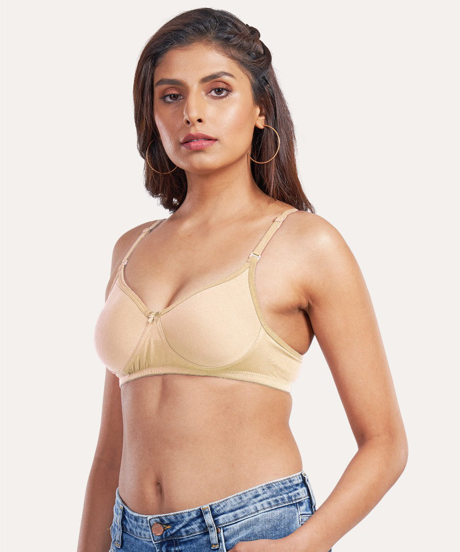 Poomex Feather Touch Padded Bra - Skin Color (Pack of 1)