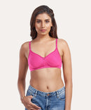 Poomex Feather Touch Padded Bra - Flamingo Pink (Pack of 1)