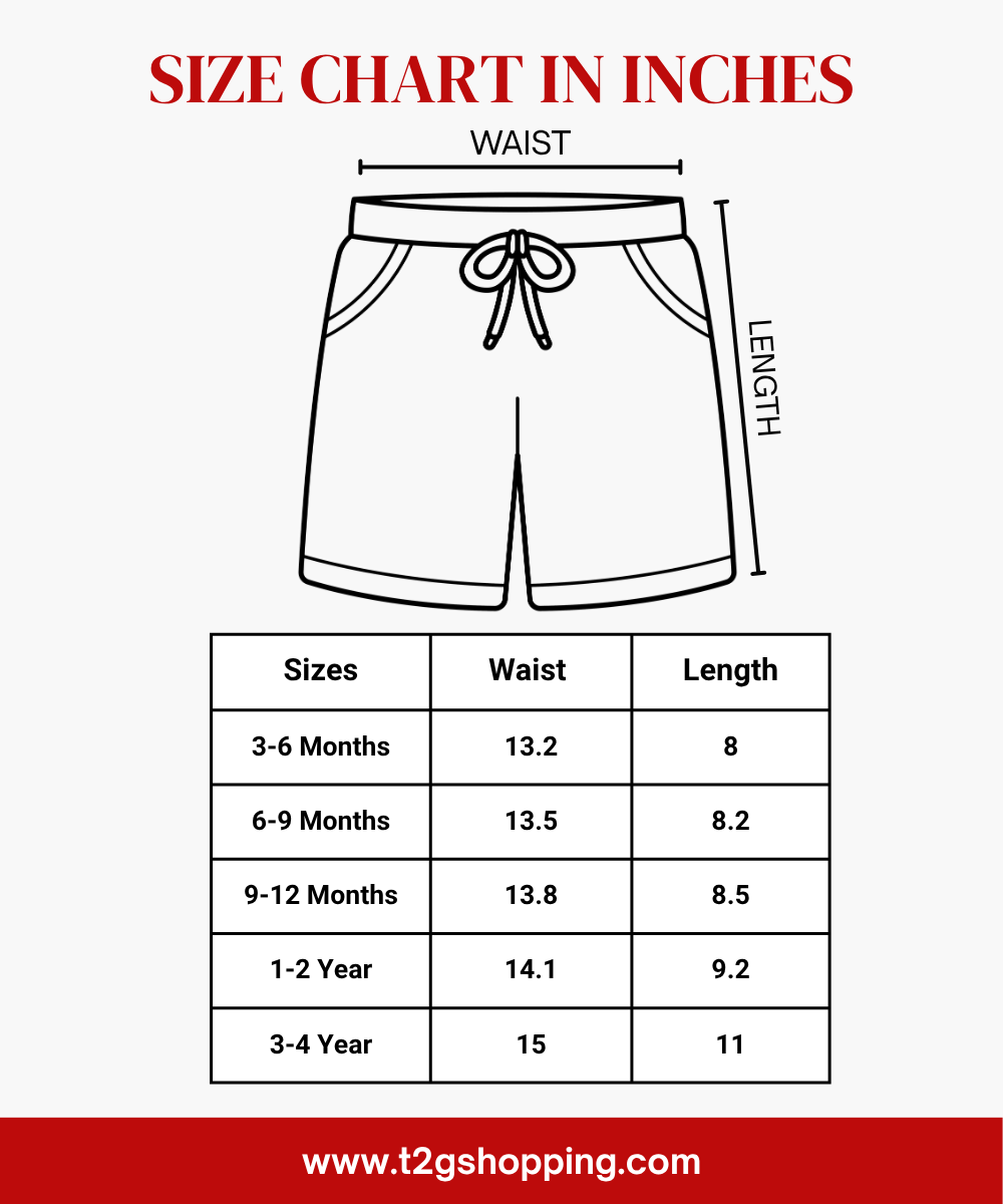 Pure Cotton Plain Shorts for Boys Kid with Elastic Age 3 Months to 4 Years (Pack of 10)
