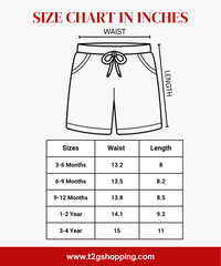 Pure Cotton Plain Shorts for Boys Kid with Elastic Age 3 Months to 4 Years (Pack of 10)
