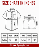 Polyester Checked Shirt and Shorts Set for Boy Kids Casual Wear Half Sleeve Co-Ord Set with Elastic Waist Shorts | Age 6 to 7 Years