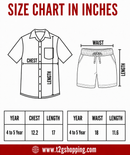 Polyester Checked Shirt and Shorts Set for Boy Kids Casual Wear Half Sleeve Co-Ord Set with Elastic Waist Shorts | Age 4 to 5 Years