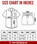 Polyester Checked Shirt and Shorts Set for Boy Kids Casual Wear Half Sleeve Co-Ord Set with Elastic Waist Shorts | Age 6 to 7 Years