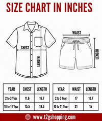 Polyester Checked Shirt and Shorts Set for Boy Kids Casual Wear Half Sleeve Co-Ord Set with Elastic Waist Shorts | Age 6 to 7 Years