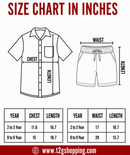 Polyester Printed Shirt and Shorts Set for Boy Kids Casual Wear Half Sleeve Co-Ord Set with Elastic Waist Shorts | Age 6 to 7 Years