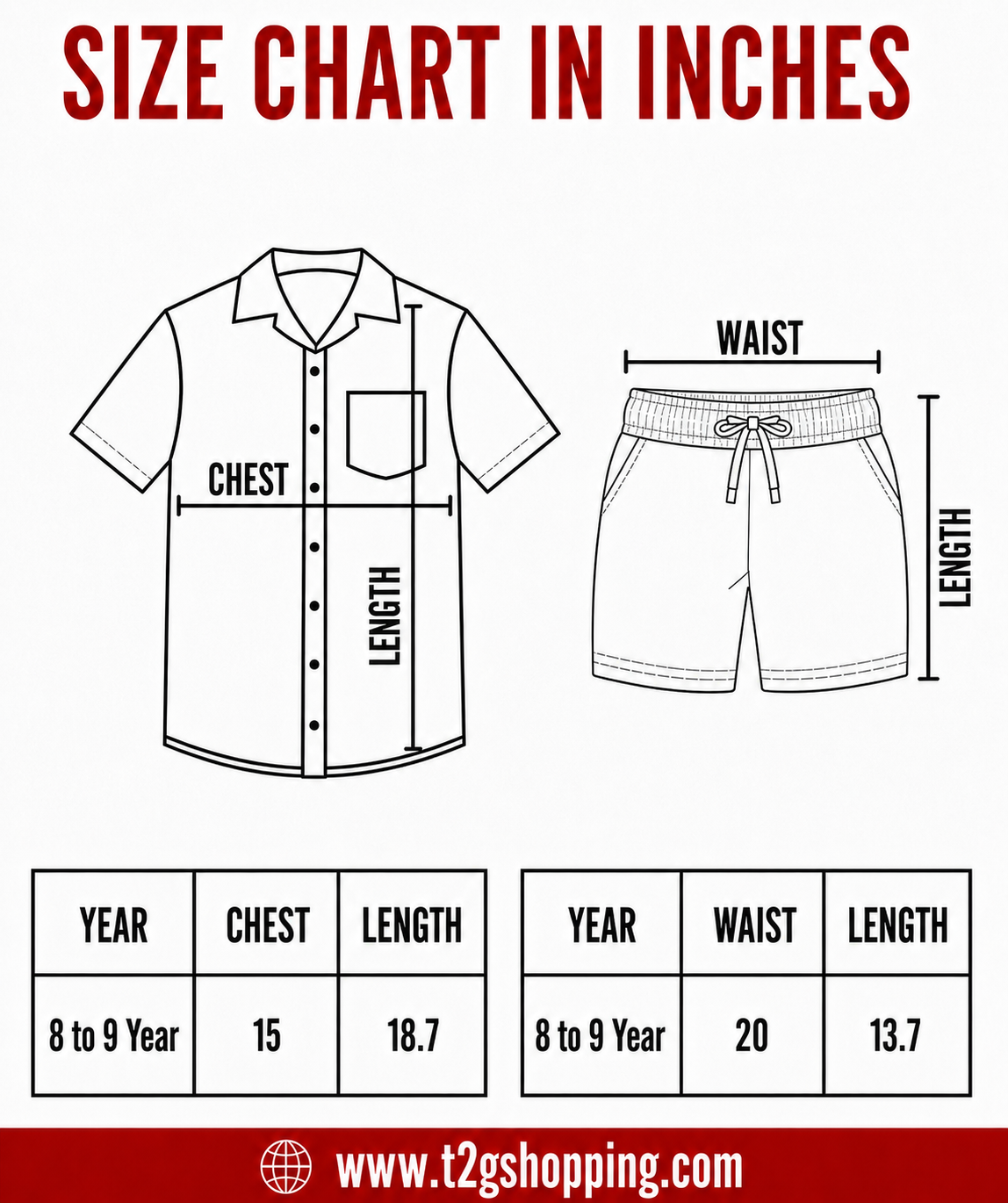 Polyester Checked Shirt and Shorts Set for Boy Kids Casual Wear Half Sleeve Co-Ord Set with Elastic Waist Shorts | Age 8 to 9 Years