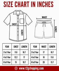 Polyester Checked Shirt and Shorts Set for Boy Kids Casual Wear Half Sleeve Co-Ord Set with Elastic Waist Shorts | Age 6 to 7 Years