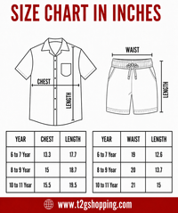 Polyester Checked Shirt and Shorts Set for Boy Kids Casual Wear Half Sleeve Co-Ord Set with Elastic Waist Shorts | Age 6 to 7 Years