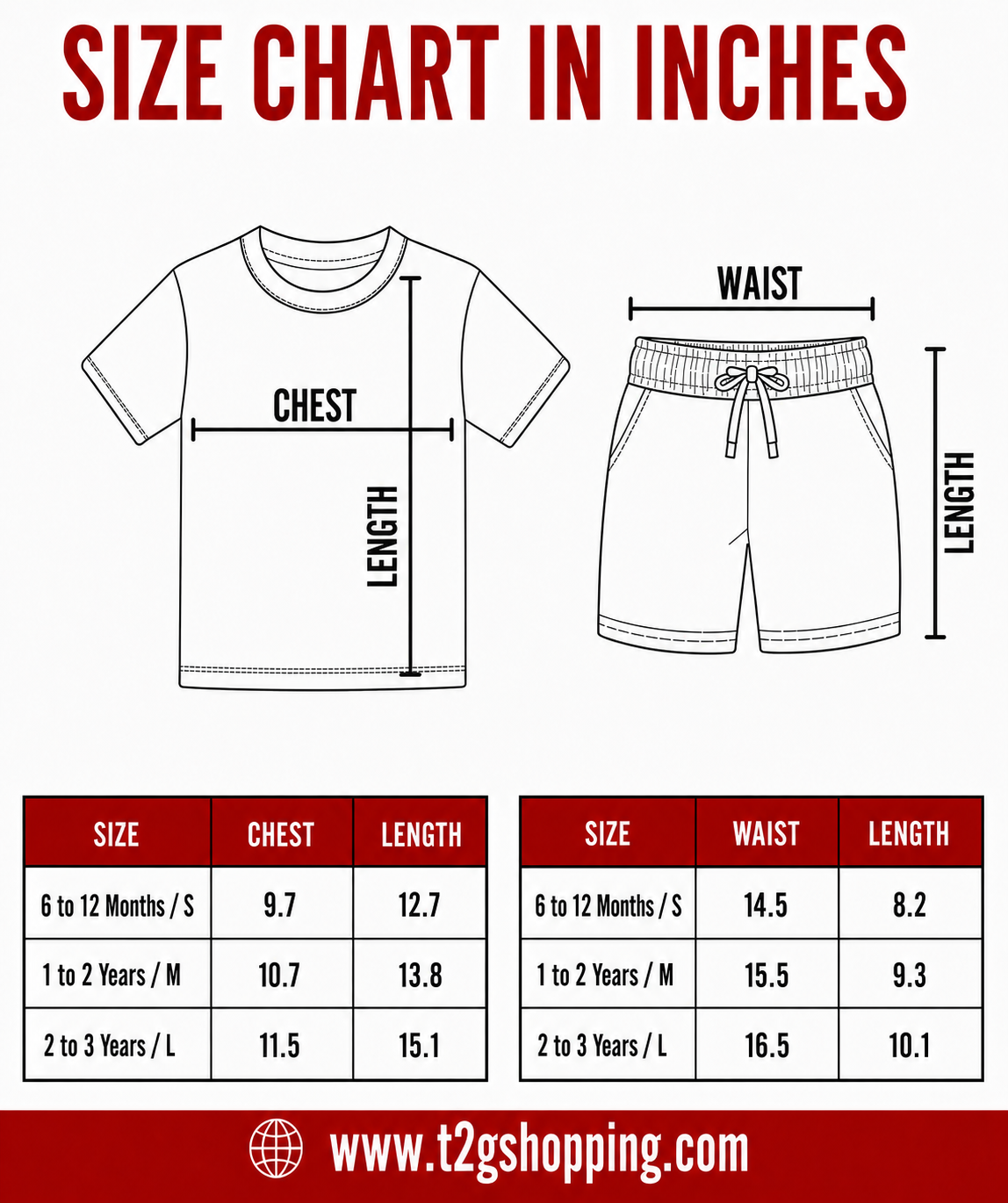 Kids Cartoon Print T-Shirt & Shorts Co-Ord Set for Boys | Age 6 Months-3 Years | Pack Of 3 Set Combo