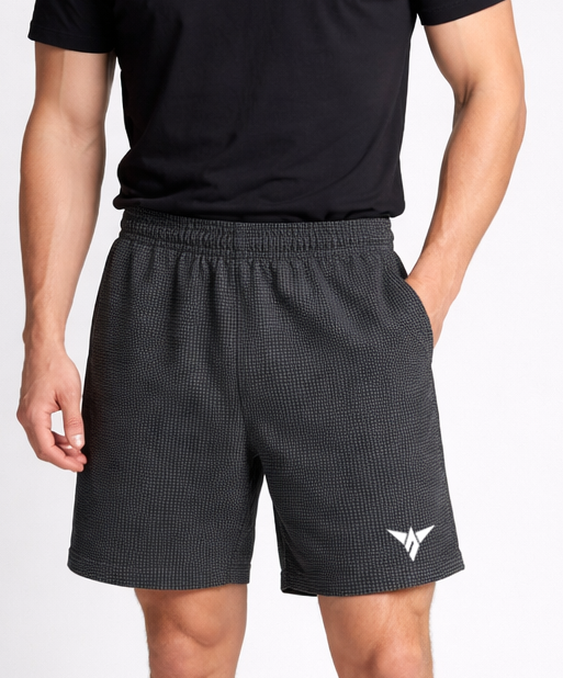 Men's Popcorn Fabric Shorts for Regular Wear | Ash Color | Sizes M, L, XL, 2XL