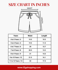Girls Printed Cotton Shorts | Soft Elastic Waist Casual Shorts | Age 4 to 12 Years (Pack of 5 Pieces)